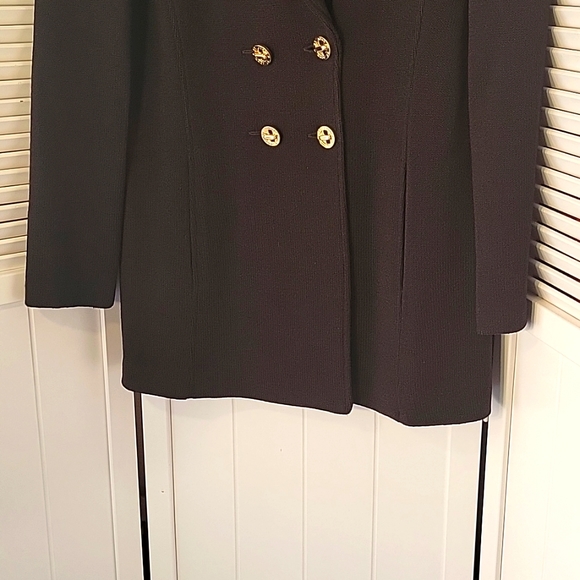 ST JOHN COLLECTION BY MARIE GRAY CHOCOLATE BROWN  DOUBLE BREASTED BLAZER  SZ8 - Picture 3 of 9